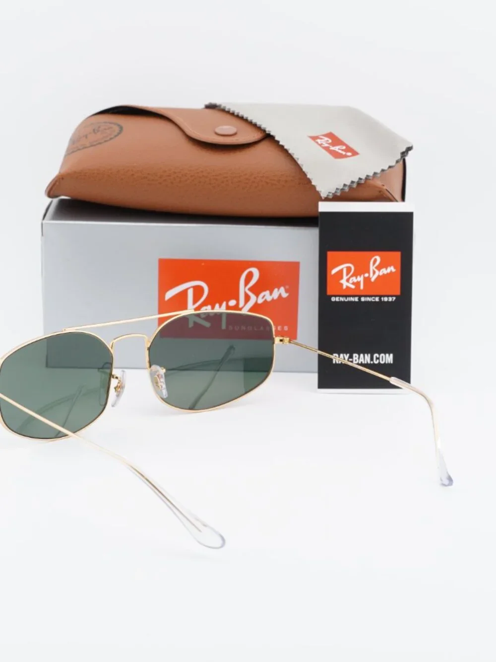 Ray-Ban RB3845 919631 Square Sunglasses - Legend Gold/G-15 Green